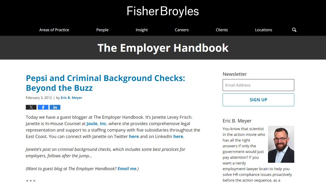 Pepsi and Criminal Background Checks: Beyond the Buzz